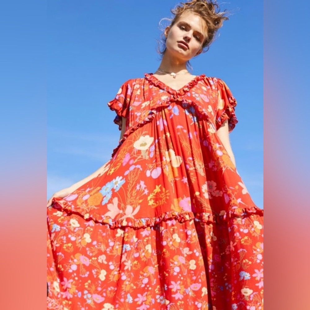 Spell & the gypsy collective X free people Wild Bloom Gown Maxi Dress MEDIUM